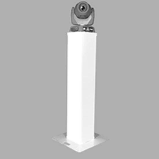 A white pole with a camera on it used for video recording.